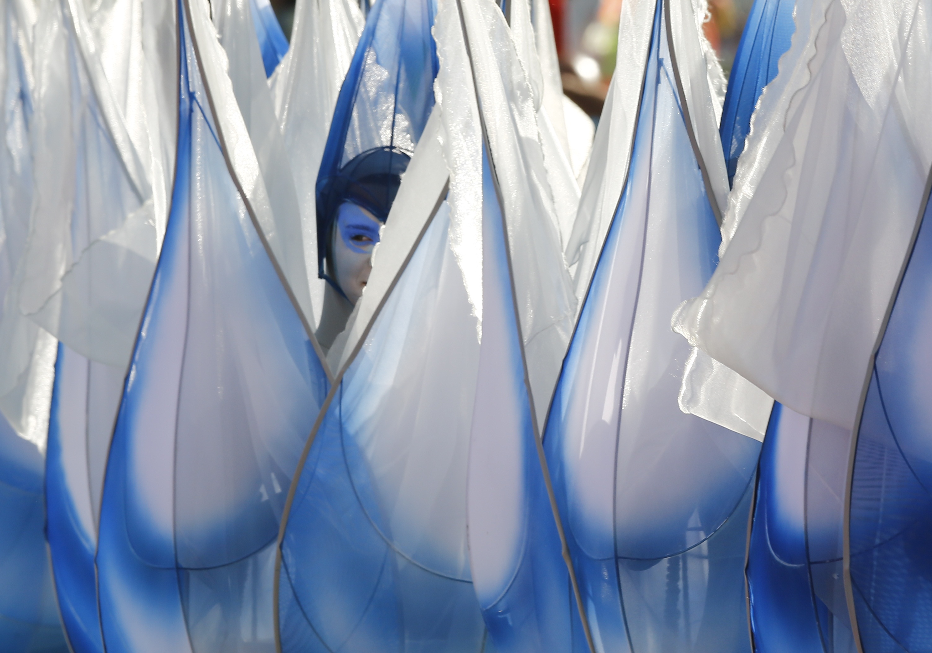 A dancer performs during the opening ceremony of the 2014 World Cup at the Corinthians arena in Sao Paulo 