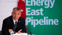 FILE PHOTO: TransCanada President and CEO Girling announces the new Energy East Pipeline during a news conference in Calgary