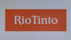 FILE PHOTO: The Rio Tinto mining company's logo is photographed at their annual general meeting in Sydney, Australia, May 4, 2017. REUTERS/Jason Reed/File Photo 