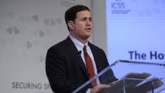 ICSS - Securing Sport 2015 - Harold Pratt House, New York - 3/11/15
Governor of Arizona, Doug Ducey, speaking at Day 1 of Securing Sport 2015 -  the annual conference of the International Centre for Sports Security (ICSS) 
Photo Hilary Swift for ICSS