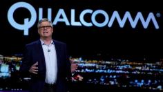 Steve Mollenkopf, Qualcomm CEO, speaks during his keynote address at CES in Las Vegas